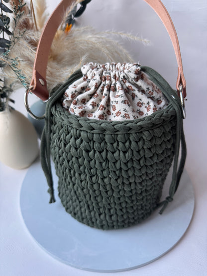 Borsa a Secchiello Artigianale all’Uncinetto