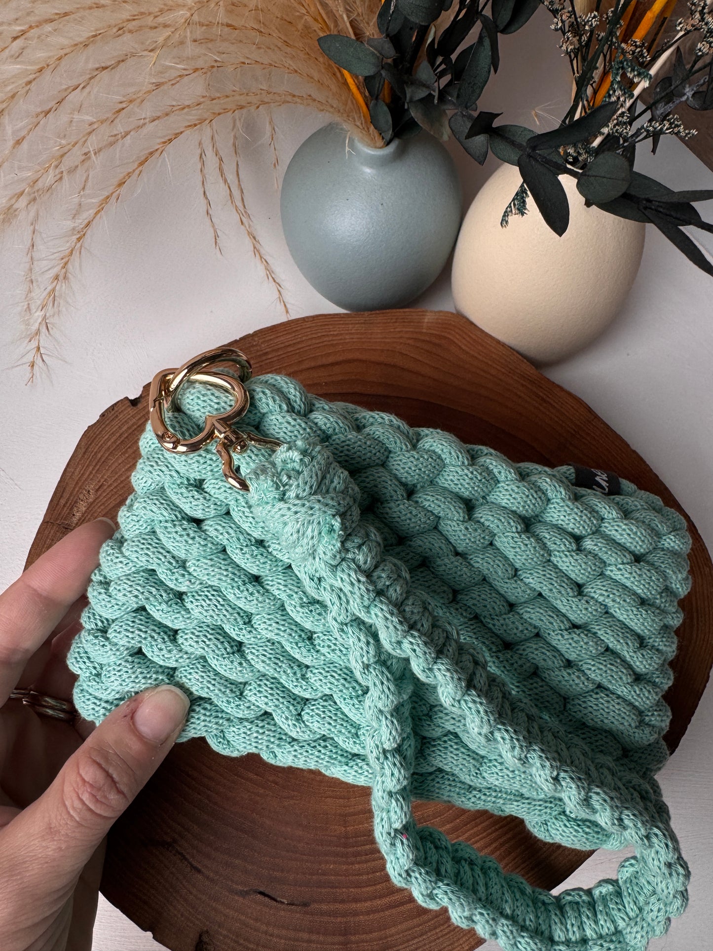 Bubble – Pochette Crochet in Cotone Riciclato Handmade