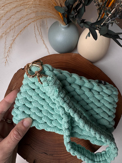 Bubble – Pochette Crochet in Cotone Riciclato Handmade