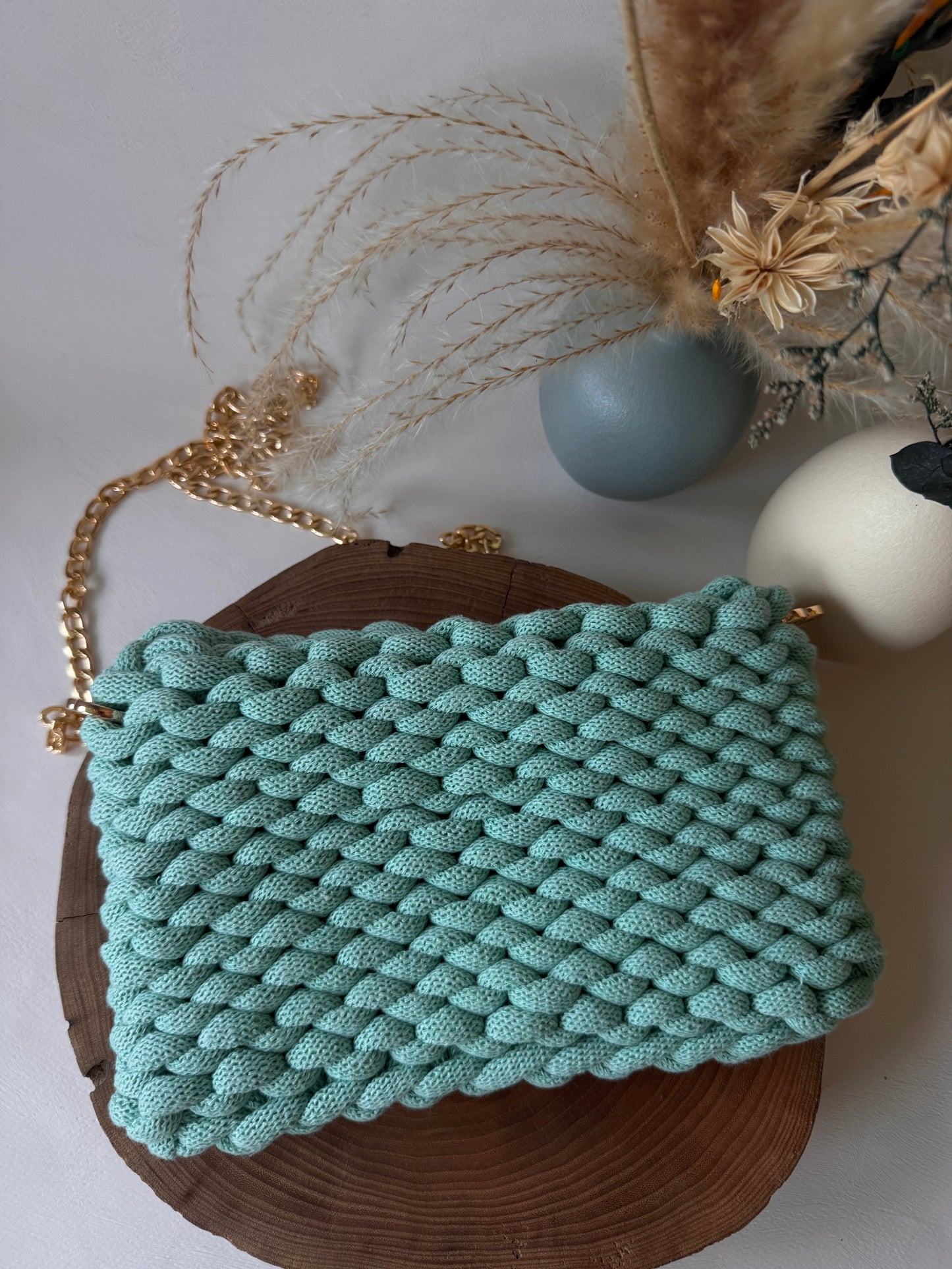 Bubble – Pochette Crochet in Cotone Riciclato Handmade