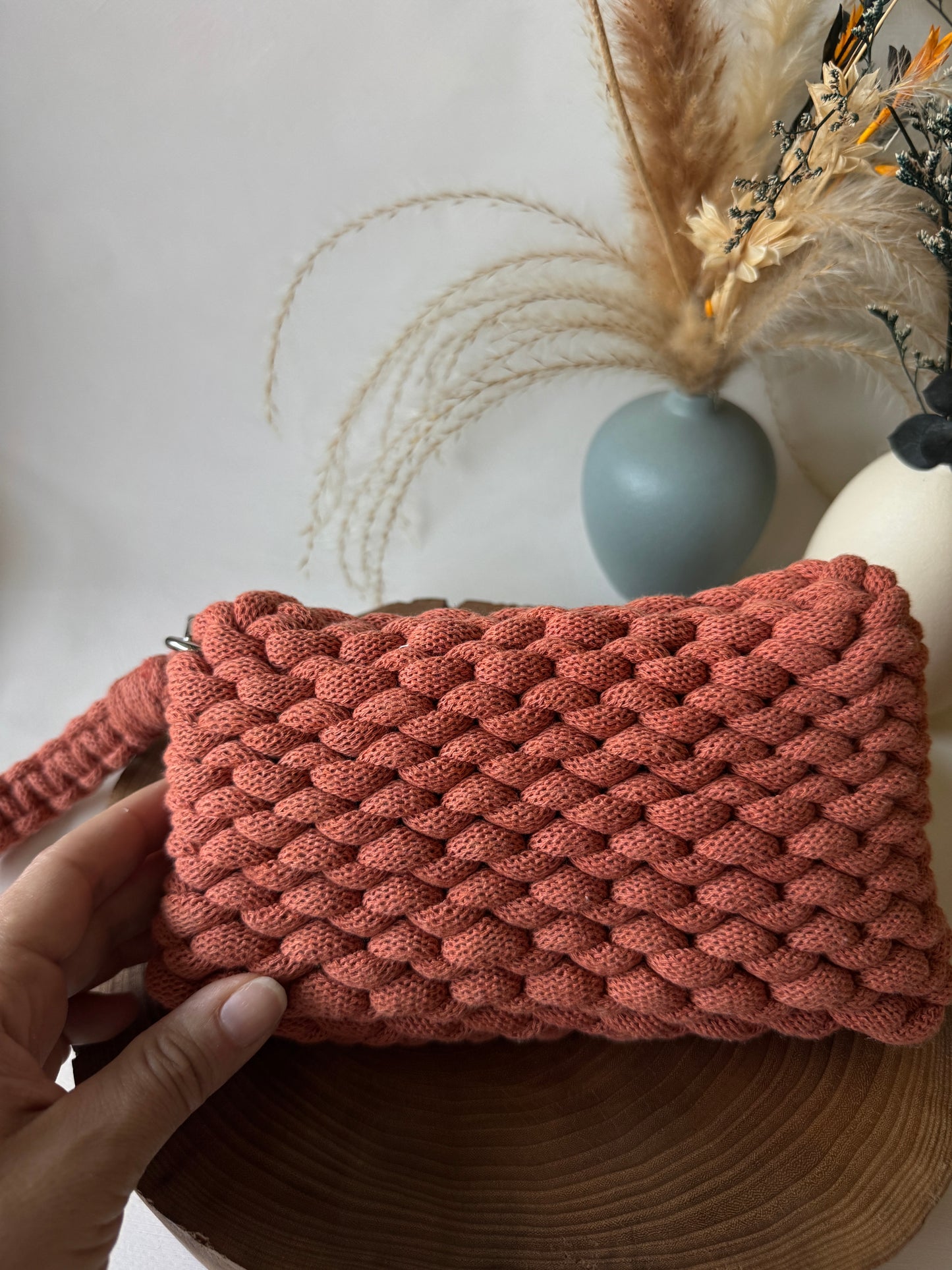 Bubble – Pochette Crochet in Cotone Riciclato Handmade