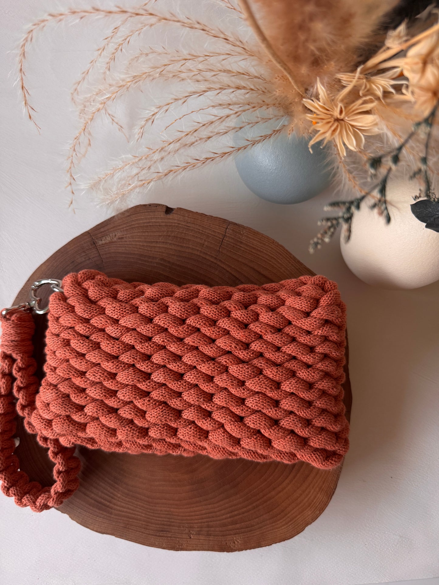 Bubble – Pochette Crochet in Cotone Riciclato Handmade